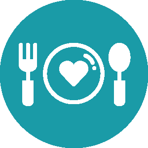 Fork spoon and plate icon